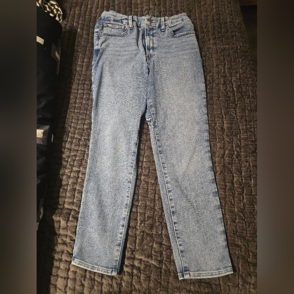 Express High Rise Skinny Jeans Ultra Hyper Stretch Medium Short Light Blue